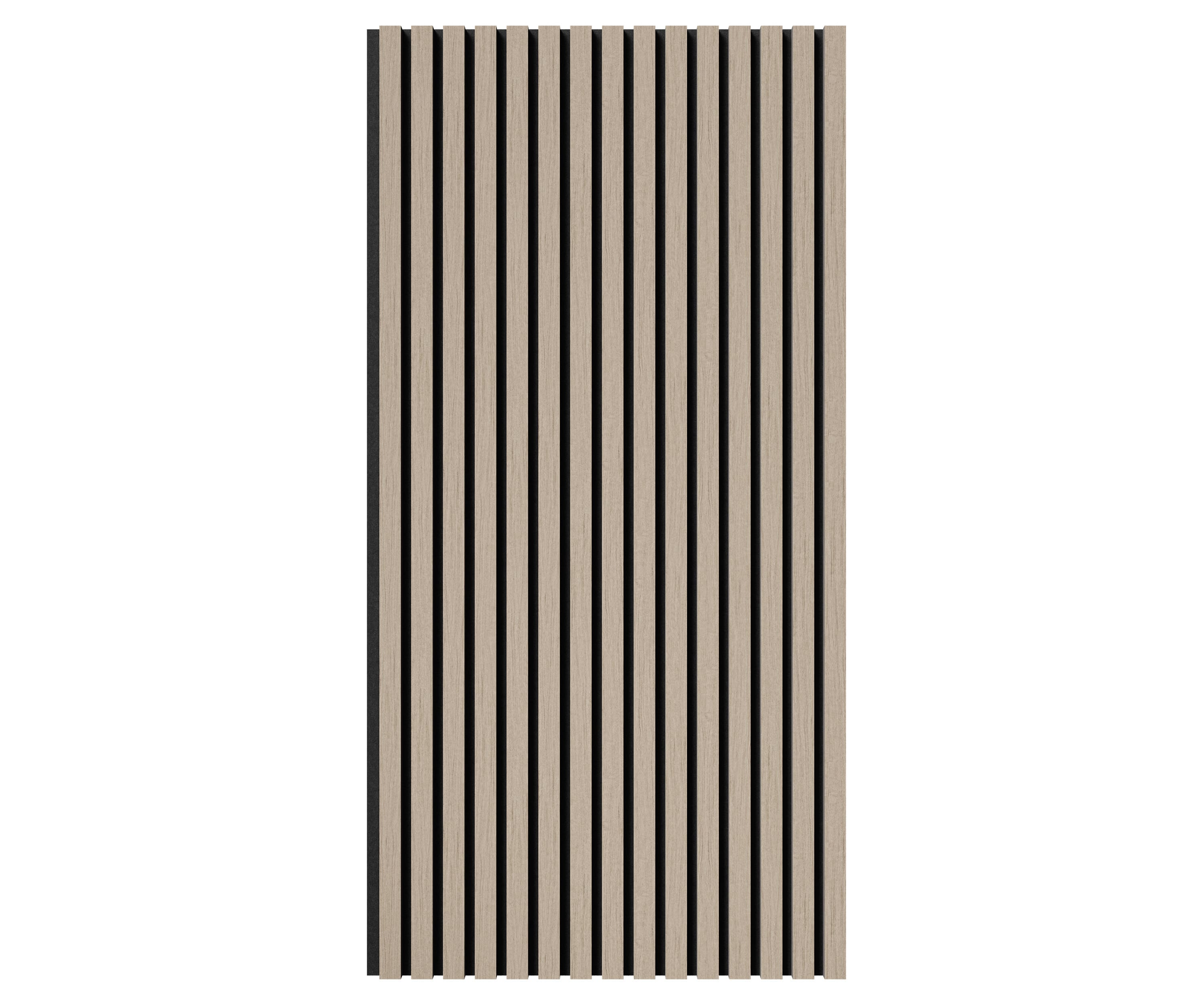 МДФ стеновая панель акустическая Cosca Decor Монако Дуб Латте Бежевый черный войлок 1200×600×21